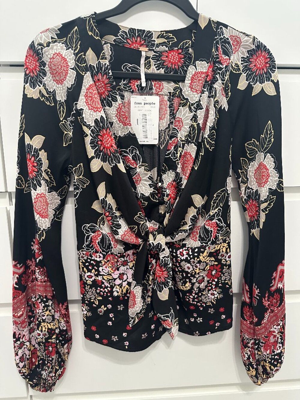 NWT Free People Tie Front Top XS